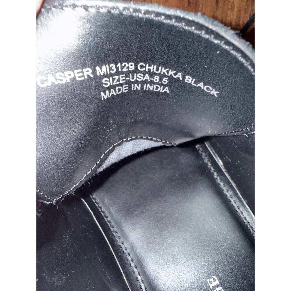 Crown Vintage Casper MI3129 Mens Black Leather Upper Chukka Desert Boots 8.5